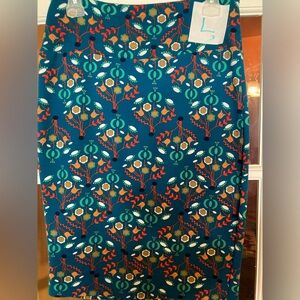 LuLaRoe Cassie Skirt in Pink and Navy